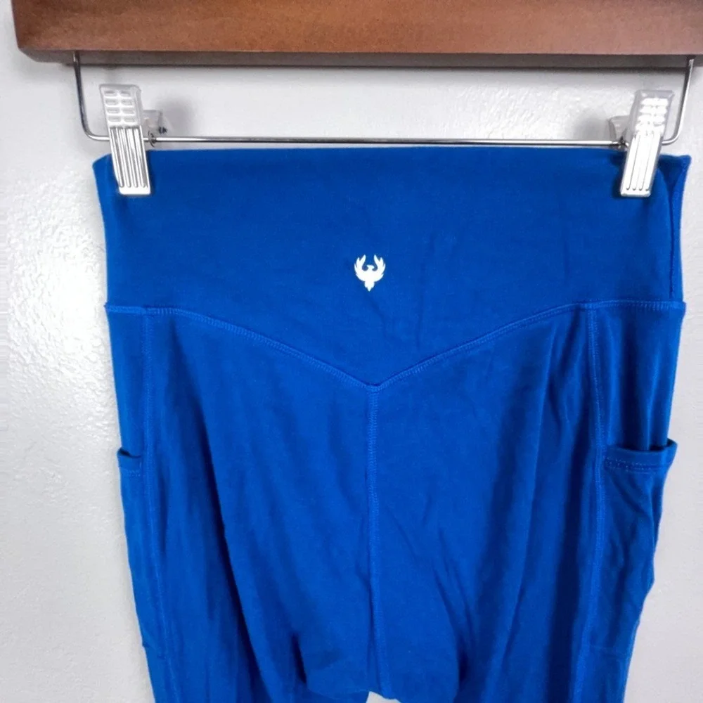 Namarie Sylvendel Leggings Women M Blue Hemp Blend Pockets Yoga Pants Active